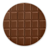Chocolade, heerlijk met een cacaopreur om te nibbl keramische knop (Voorkant)