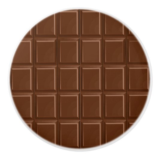 Chocolade, heerlijk met een cacaopreur om te nibbl keramische knop (Voorkant)