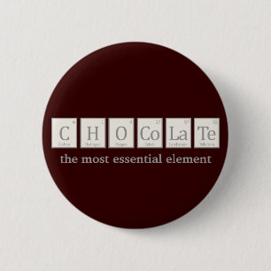 Chocolade, het belangrijkste element ronde button 5,7 cm