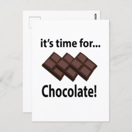 Chocolade Het Is Tijd Voor Chocolade Briefkaart