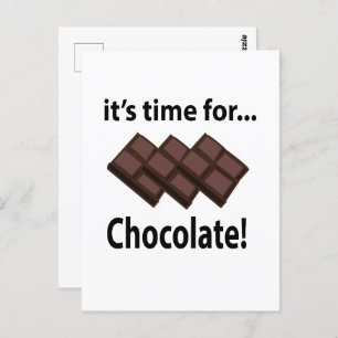 Chocolade Het is tijd voor chocolade Briefkaart