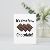 Chocolade Het Is Tijd Voor Chocolade Briefkaart (Staand voorkant)