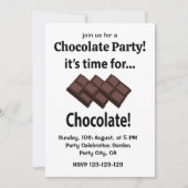 Chocolade Het Is Tijd Voor Chocolade Feestje Kaart (Voorkant)