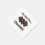 Chocolade Het Is Tijd Voor Chocolade Feestje Servet (Hoek)