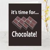 Chocolade Het is tijd voor chocolade Kaart (Gele Bloem)