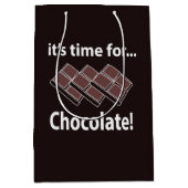 Chocolade Het is tijd voor chocolade Medium Cadeauzakje (Voorkant)