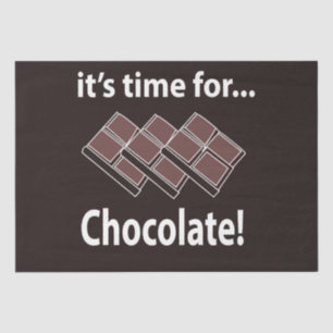 Chocolade Het is tijd voor chocolade Tissuepapier