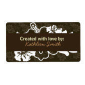 Chocolade Hibiscus Recept/Goodies Label (Voorkant)