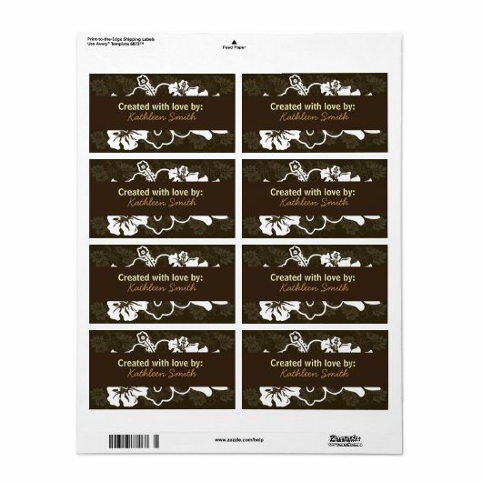 Chocolade Hibiscus Recept/Goodies Label (Full Sheet)