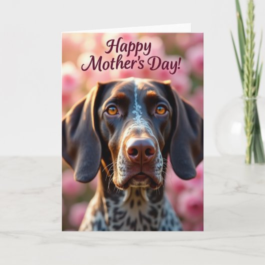 Chocolade Hond Moederdag Kaart (Voorkant)