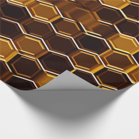 Chocolade Honingraat Cadeaupapier (Hoek)