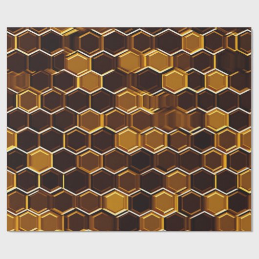 Chocolade Honingraat Cadeaupapier (Vlak)