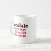 Chocolade Humor Gezegde Koffiemok (Voorkant links)