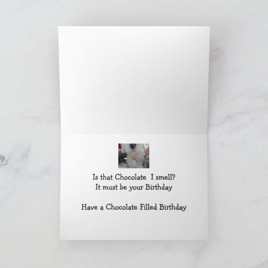 Chocolade I Smell Fun Custom Cute Goldendole pup Kaart (Binnen)