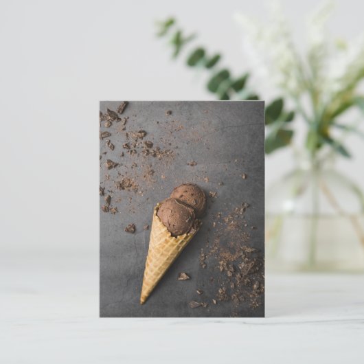 Chocolade Ice Cone Briefkaart (Staand voorkant)