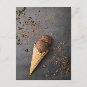 Chocolade Ice Cone Briefkaart