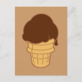 Chocolade Ice Cream Cone Briefkaart (Voorkant)