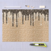 Chocolade Ice Cream Cone Glitter Druppels Tissuepapier (Craft)