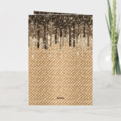 Chocolade Ice Cream Cone Glitter Druppels Verjaard Kaart (Achterkant)