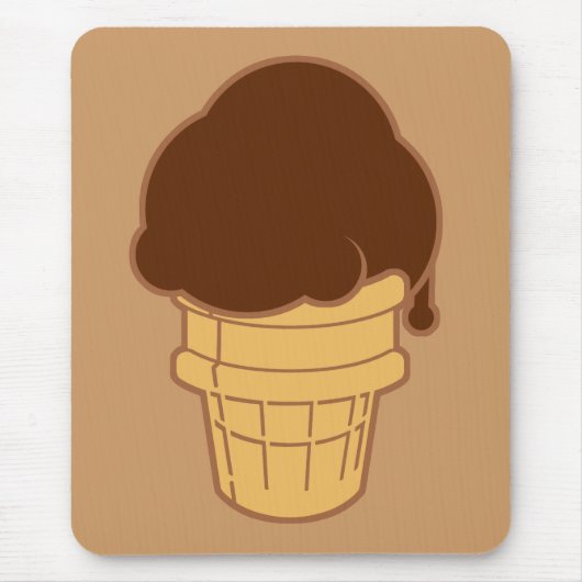 Chocolade Ice Cream Cone Muismat (Voorkant)
