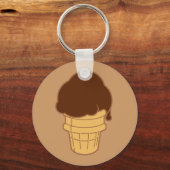Chocolade Ice Cream Cone Sleutelhanger (Voorkant)