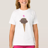 Chocolade Ice Cream Cone T-shirt (Voorkant)