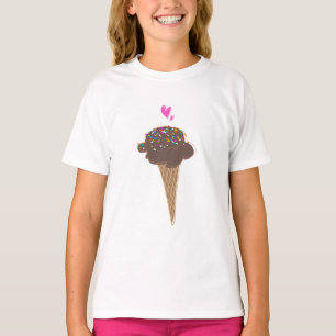 Chocolade Ice Cream Cone T-shirt