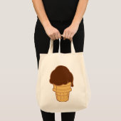 Chocolade Ice Cream Cone Tote Bag (Voorkant (product))