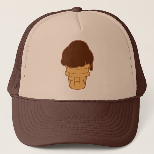 Chocolade Ice Cream Cone Trucker Pet (Voorkant)