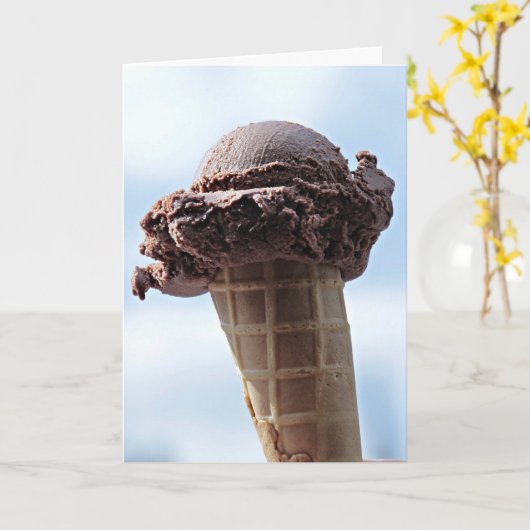 CHOCOLADE ICE CREAM CONE VADERDAG KAARTEN (Gele Bloem)