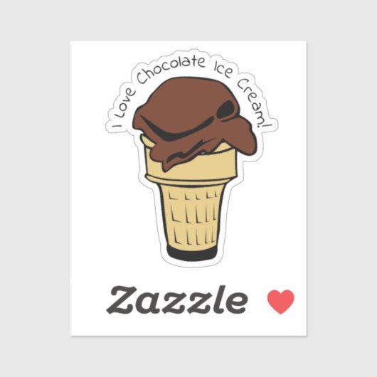 Chocolade Ice Cream Day Sticker (Vel)