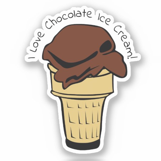 Chocolade Ice Cream Day Sticker (Voorkant)