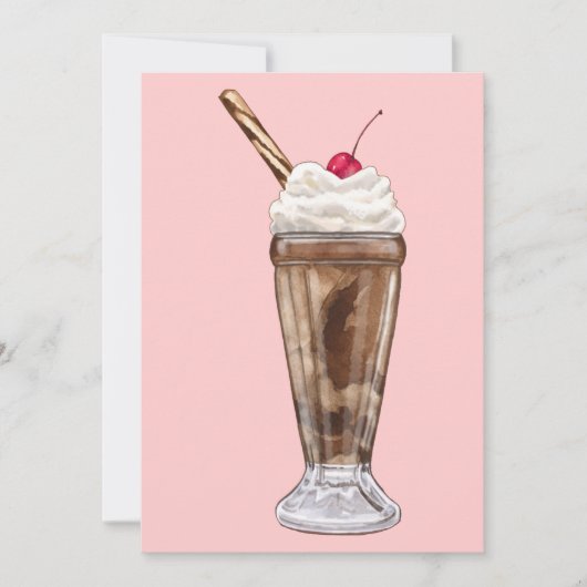 Chocolade Ice Cream Milkshake Kaart (Voorkant)