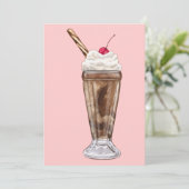 Chocolade Ice Cream Milkshake Kaart (Staand voorkant)