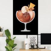 Chocolade Ice Cream Poster (Thuiskantoor)