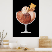 Chocolade Ice Cream Poster (Keuken)