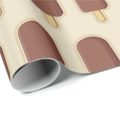 Chocolade Ice Cream Stick Cadeaupapier (Rol Hoek)