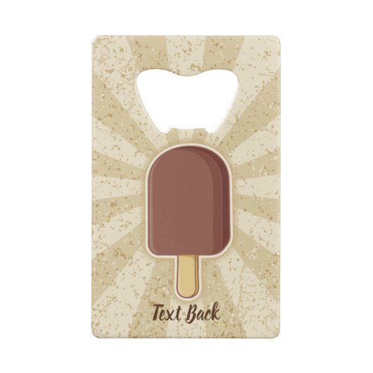 Chocolade Ice Cream Stick Creditkaart Flessenopener (Achterkant)