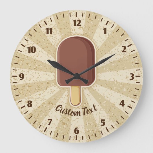 Chocolade Ice Cream Stick Grote Klok (Voorkant)