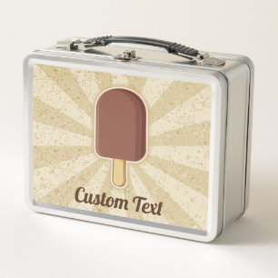 Chocolade Ice Cream Stick Metal Lunch Box