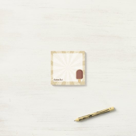 Chocolade Ice Cream Stick Post-it® Notes (Op bureau)