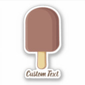 Chocolade Ice Cream Stick Sticker (Voorkant)