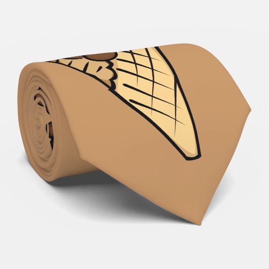 Chocolade Ice Cream Stropdas (Opgerold)