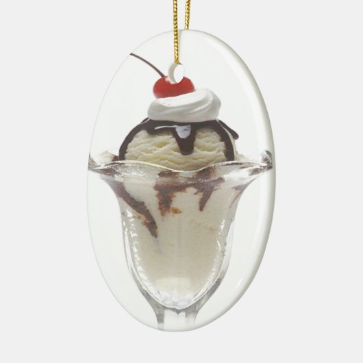 Chocolade Ice Cream Sundae Ornament (Links)