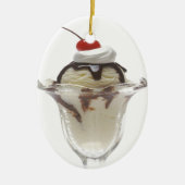 Chocolade Ice Cream Sundae Ornament (Voorkant)