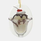 Chocolade Ice Cream Sundae Ornament (Achterkant)