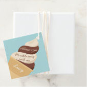 Chocolade Ice Cream Swirl Kids van afgelopen dag D Bedankjes Labels (In situ)