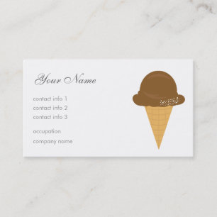 Chocolade Ice Cream Visitekaartje