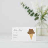 Chocolade Ice Cream Visitekaartje (Staand voorkant)