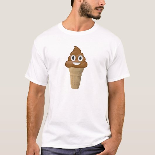 Chocolade Ice crème of poep? Emoji leuk! T-shirt (Voorkant)